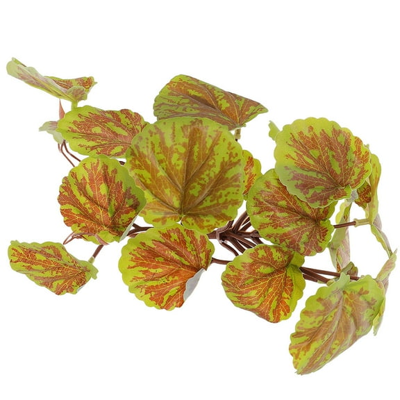 HONITANO 1 Set Snake Habitat Accessories Green Leaf Shaped Plastic Reptile Tank Decoration