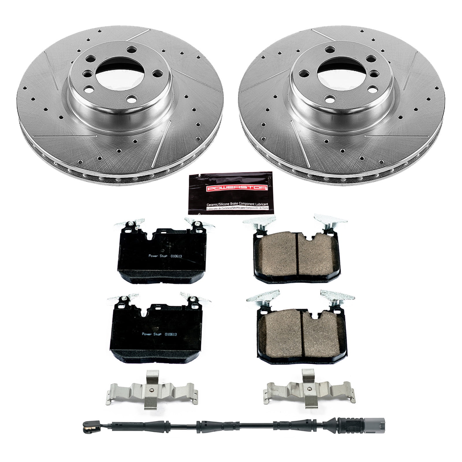 PowerStop Front Z23 Evolution Sport Carbon-Fiber Ceramic Brake Pad and Drilled & Slotted Rotor Kit Fits: BMW Select Models K6653