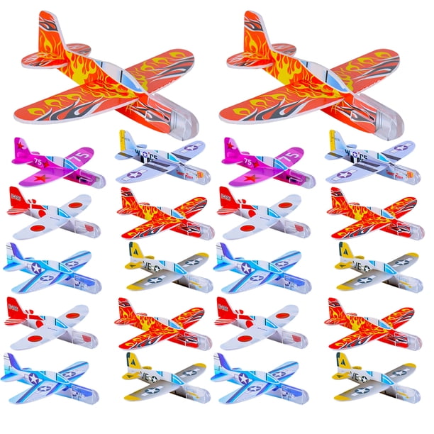 32 piezas de miniaviones planeadores de colores para niños. Juguete para bebés y niños pequeños.