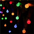 thumbnail image 3 of Wosthever LED solares 6 .5m 30LED Bola Luces de hadas impermeables al aire libre Blanco cálido Interior Decorativo Jardín luz colorida, 3 of 6