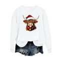 thumbnail image 4 of Ounisa Womens Valentines Sweatshirt Ox Graphic Print Pullover Casual Long Sleeve Valentine's Blouse Top, 4 of 6