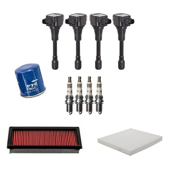 Direct Ignition Coils Spark Plugs Air & Oil Filters for Nissan Versa 1.6L 14-17