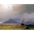 thumbnail image 3 of Aivasowsky, Ivan Konstantinovich 18x15 Black Modern Framed Museum Art Print Titled - Sailing Off The Crimean Coast, 3 of 5