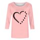 thumbnail image 4 of Tops de Cuello Redondo para las Mujeres Moda Impresa 3/4 Mangas Blusa Casual Top, Estante de Imitación, 4 of 5