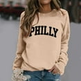 thumbnail image 2 of EHQJNJ Chandails en Molleton d'Automne pour Femmes 2024 Mode Décontractée Manches Longues Col Rond Chandails en Molleton Imprimés Pull Sans Capuche Chandails en Molleton Surdimensionnés pour Femmes Coupe Ample, 2 of 8