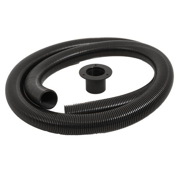 Soportes de montaje T-H Marine Trident Marine, manguera Stern Flex de 3 m, negra, con brida de popa