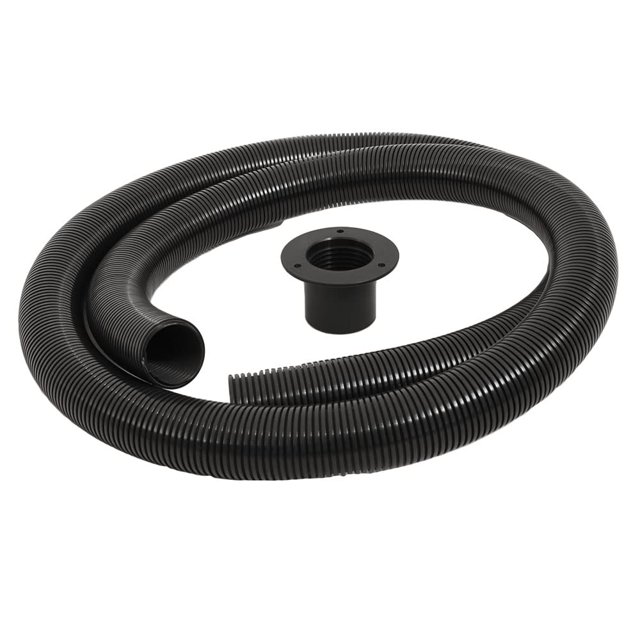 Soportes de montaje T-H Marine Trident Marine, manguera Stern Flex de 3 m, negra, con brida de popa