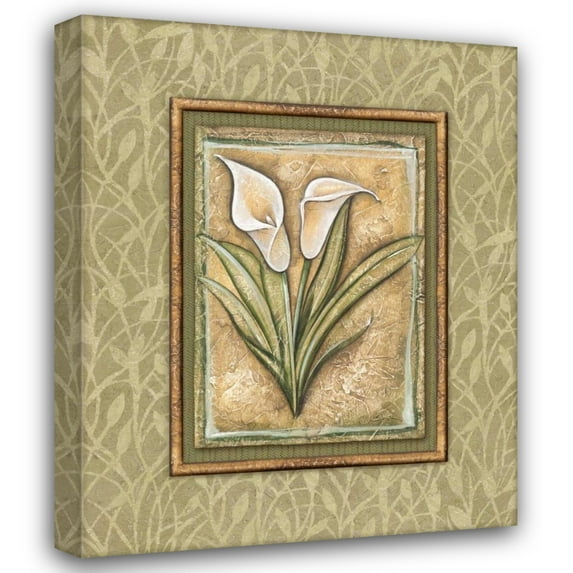 Charlene Audrey 36x44 Gallery Wrapped Canvas Wall Art Titled - Peaceful Flowers IV