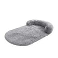thumbnail image 1 of Orthopedic Calming Dog Bed with Memory Foam Bolster Sofa Design Removable Washable Cover Non Bottom for Comfort, 1 of 4