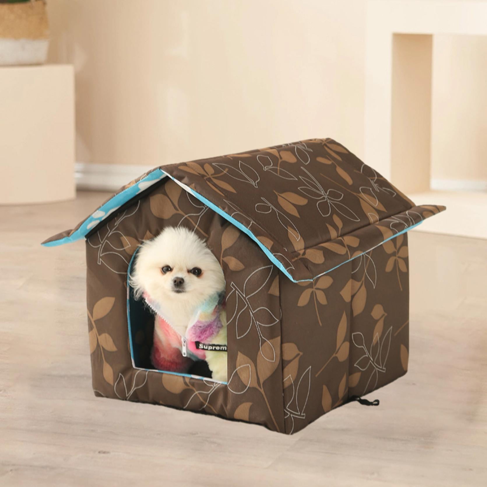 Usmixi Clearance Winter Outdoor Pet House Padded House Foldable Stray House Sunscreen Weather-proof Heat Insulated Shelter Enclosure for Cats Dogs Rabbits- Portable Water-proof Tent for Feral