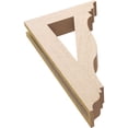 thumbnail image 6 of Ekena Millwork 3 1/2"W x 16"D x 28"H Funston Traditional Rough Cedar Woodgrain TimberThane Bracket, Primed Tan, 6 of 6