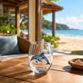 thumbnail image 6 of SLYNSHome Stemless Wine Glass Sea Animals Printed Design, Clear Coastal Nautical Tumbler For Wine Water, Ocean Lover Home Bar Decor, 6 of 6