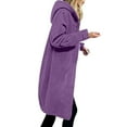 thumbnail image 3 of Ahdbta Womens Sweatshirt Jackets Zip Up Long Sleeve Oversized Hooded Outwears Solid Color Casual Loose Fitted Coats with Pockets, 3 of 8
