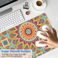 thumbnail image 4 of Mandala Mouse Mat: Add Charm to Your Office with Our Cute Design, Non-Slip Base, Waterproof & Stitched Edge Mousepad, Small Size 31.5x11.8 Inch, 4 of 7