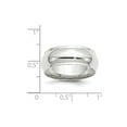 thumbnail image 3 of Solid 10k White Gold 8mm Men's Plain Classic Dome with Flat Edge Wedding Band Ring Size 8.5, 3 of 4