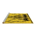 thumbnail image 2 of Ahgly Company Machine Washable Indoor Rectangle Abstract Yellow Modern Area Rugs, 6' x 9', 2 of 4