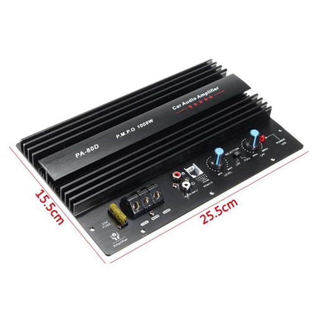 PA-80D 12V 1000W Speaker Subwoofer Bass High Power Module High Power Car Audio Accessories Mono Channel Durable Lossless Amplifier Board