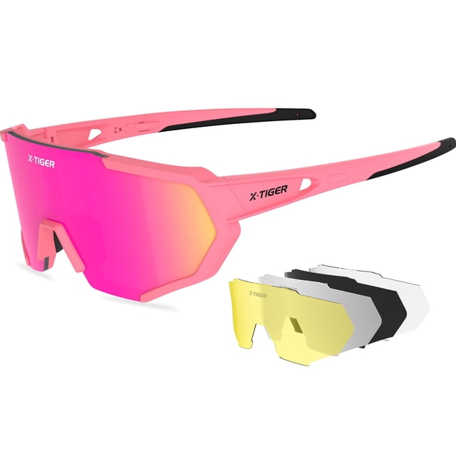 Gafas de Sol Deportivas X-TIGER Polarizadas con 5 Lentes para Ciclismo