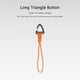 thumbnail image 2 of Gancho de cordón trenzado de cuerda de paraguas de 7 hilos para hombres/mujeres (triángulo naranja largo), 2 of 4