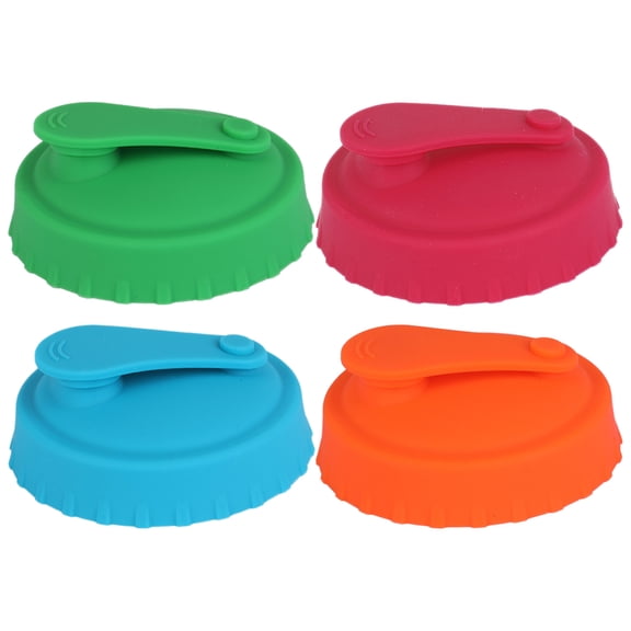 WASHWEPE Soda Saver Caps Silicone Can Tops Blue 4pcs
