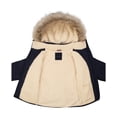 thumbnail image 2 of Chaqueta acolchada Tommy Hilfiger para niñas, anorak azul marino 6X con capucha, 2 of 5
