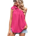 thumbnail image 2 of IROINNID Womens Sexy Tank Tops Solid Diagonal Shoulder Sleeveless Casual Tank Tops On Sale, 2 of 2