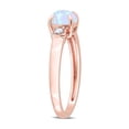 thumbnail image 5 of Gem & Harmony 1.20 Carat (Ctw) Blue Opal Ring in 10K Rose Pink Gold for Women, 5 of 6