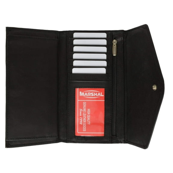 Womens Checkbook Wallet with ID Window and Snap Button Closure 3575 CF (C)