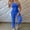 #03Blue, variant on Women Utility Cargo Overalls Jumpsuit Button Pocket Design With Waist Belt Blue M