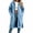 Light Blue, variant on SETOOFF Women Long Maxi Length Zip Up Hooded Sweatshirt Side Split Long Line Hoodie Coat Oversized Drawstring Hood Jacket with Pockets Solid Color Casual Layering Outerwear for Fall Winter
