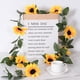 thumbnail image 4 of Inteprter Guirnalda de girasoles artificiales colgante decorativo 10 flores estante de libros para el hogar puerta fotografía decoración de ratán Flores artificiales Inteprter HA084018-00, 4 of 6