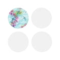 thumbnail image 2 of Kll Round Shape Drink Coasters Set Of 4,Pu Leather Absorbent Coasters Set Decorative Coffee Cup Coasters Housewarming Gift For Home Decor-Dragonfly Floral, 2 of 9