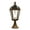 Weathered Bronze, variant on Gama Sonic Outdoor Solar Post Light with Pier Base, Brushed Bronze Finish Aluminum and Beveled Glass, Royal Bulb 150 Lumens Warm White LED, Mount on Column or Flat Exterior Surface (98B111)