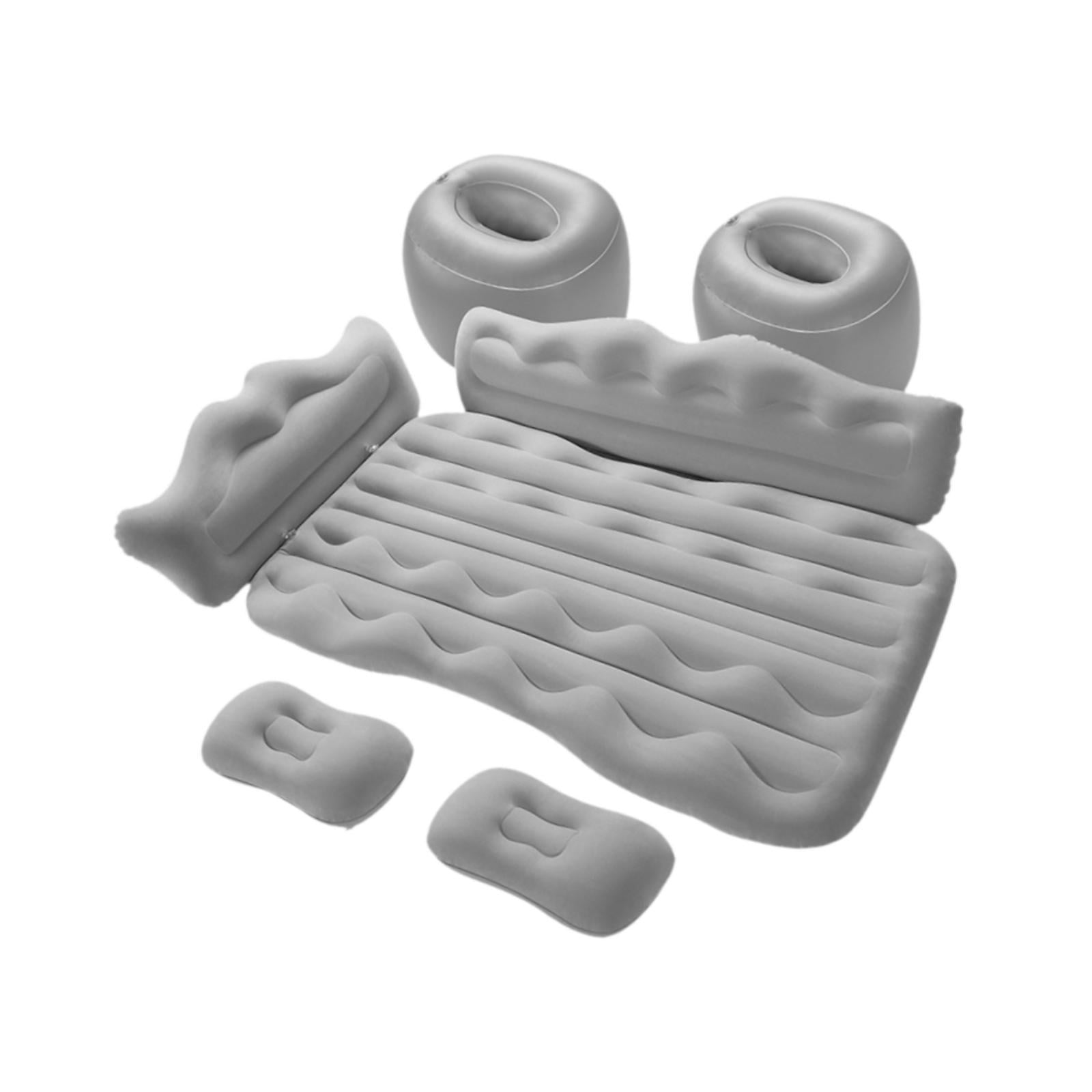 Wzmzjy Car Air Bed Inflatable Mattress with Air Pump 130x73cm Multifunctional Universal Grey