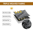 thumbnail image 6 of Hiasan Ombre Blackout Curtains for Living Room - Back Tab & Rod Pocket Elegant Damask Design Thermal Insulted Window Drapes with Tiebacks Light Blocking Curtains, 2 Panels, W52 x L102, Black, 6 of 7