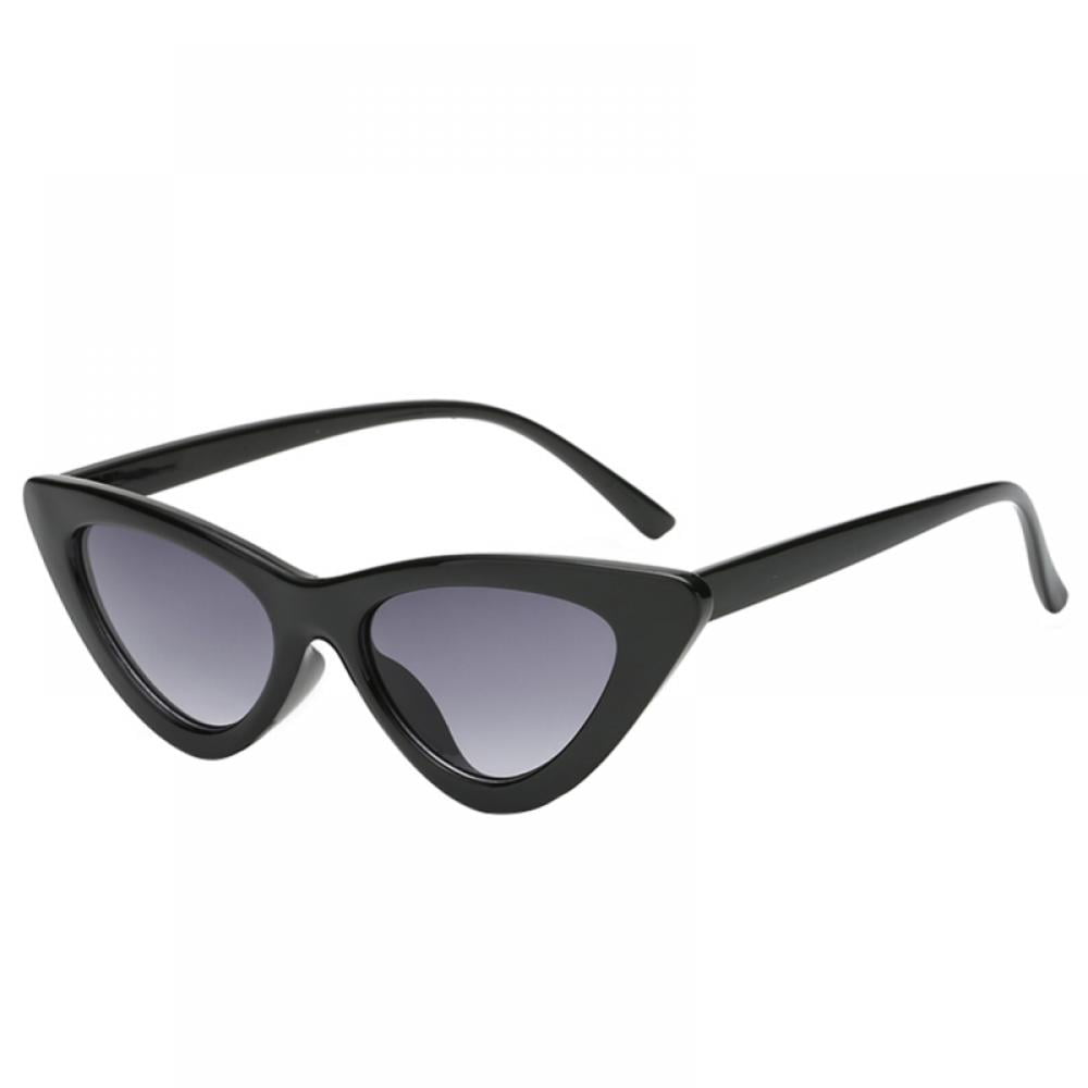 Womens Metal Frame Coloured Transparent Lens Cat Eye Vintage Sunglasses UV400 UK 