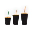 thumbnail image 1 of 1 Set/3pcs Simple Solid Color Scuba Diving Material Thermal Insulated Hand-shaken Beverage Cup Sleeve, 1 of 2