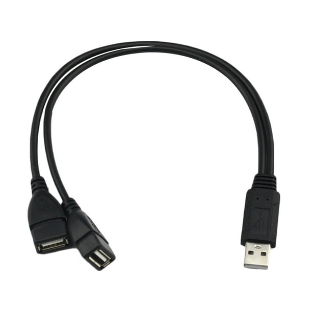 Braveheart USB 2.0 A 1 mâle à 2 USB rallonge double concentrateur de  données femelle USB alimentation Y séparateur câble rallonge 