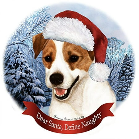 Holiday Pet Gifts Jack Russell Terrier Santa Hat Dog Porcelain