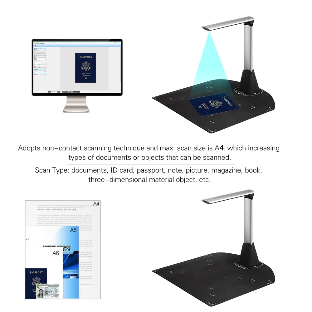 Bank Book Scan Buy Abanopi Portable High Speed USB Book Image Document Camera Scanner ...