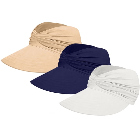 Certgust Hot Sales Women Sun Hat Sun Visor Hat for Women Upf 50 Plus Wide Brim Lightweight Foldable Ponytail Cap for Summer Beach Hats for Women