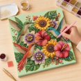 thumbnail image 6 of Sunflower Hummingbird DIY Framed Pearl Painting Kit, Special Shaped Drill Diamond Art Painting Kit, Pearl Gem Art, 20x20cm, 6 of 16