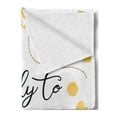 thumbnail image 2 of Saying Soft Flannel Fleece Throw Blanket, Funny Daddy to Bee Calligraphic Illustration Fathers Day, Cozy Plush for Indoor and Outdoor Use, 50" x 70", Grey Mustard, by Ambesonne, 2 of 5