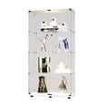 thumbnail image 3 of White glass display cabinet | Perfect for living, sleeping, or working areas | Add a touch of style to your space, 3 of 7