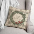 thumbnail image 3 of Creative Products Happy Holidays Plaid 18 x 18 Spun Poly Pillow, 3 of 3