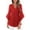 Red, variant on Staron Women Boho Tops Blouse V Neck 3/4 Sleeve Polka Dot Flowy Ruffle Casual Loose Sparkling Mesh Party Vacation Top, Silver M