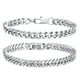 thumbnail image 1 of Pulseras de hombre de acero inoxidable para niños, 2 piezas, cadena de eslabones, 19 cm, 1 of 6