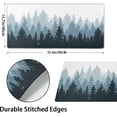 thumbnail image 4 of Forest Mouse Pad 35.4 X 15.7 Inch XXL Cool Design Black Gray Blue Abstract Watercolor Print Full Desk Mousepad Extended Large Non-Slip Rubber Base Keyboard Mat with Stitched Edges for Gaming Office, 4 of 6