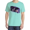 thumbnail image 2 of Wild Bobby, USA Freedom Eagle Portrait, Animal Lover, Garment-Dyed Washed Look Short Sleeve T-Shirt, Mint, Small, 2 of 3