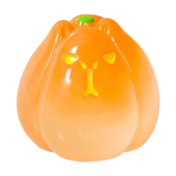 Halloween Glow In The Dark Pumpkin Plush Toy, Cute Luminous Jack O Lantern Stuffed Animal, DIY Desktop Ornament For Kids Room Party Decor, Adorable Mini Figure Gift